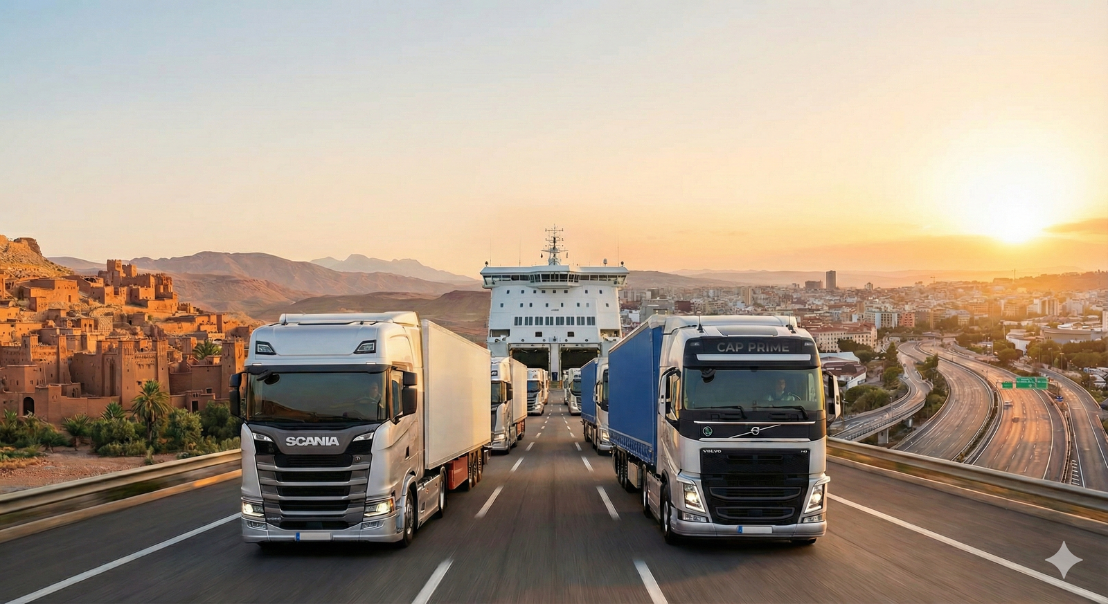 Photo Camions Transport Maroc Europe